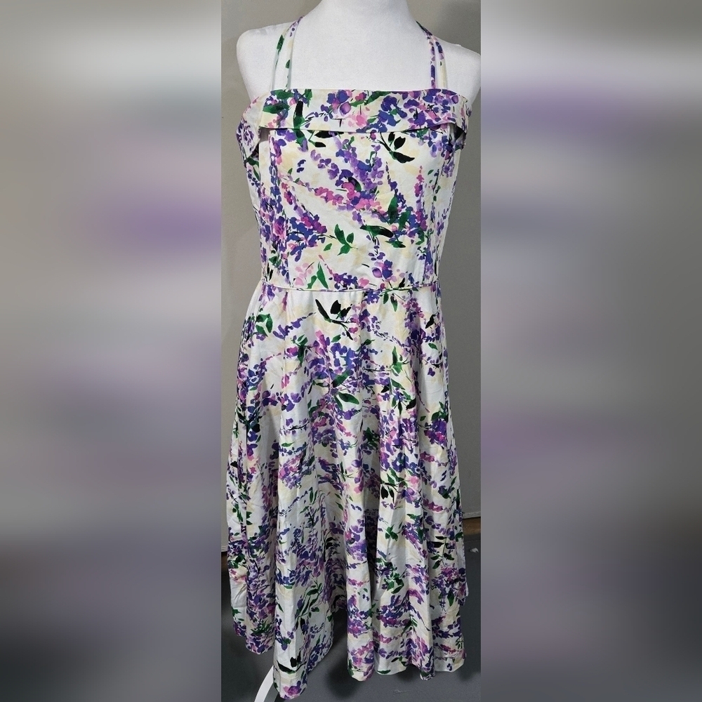 Maggy London Julia Berolzheimer Floral Print Women's Dress With Pockets No Tag